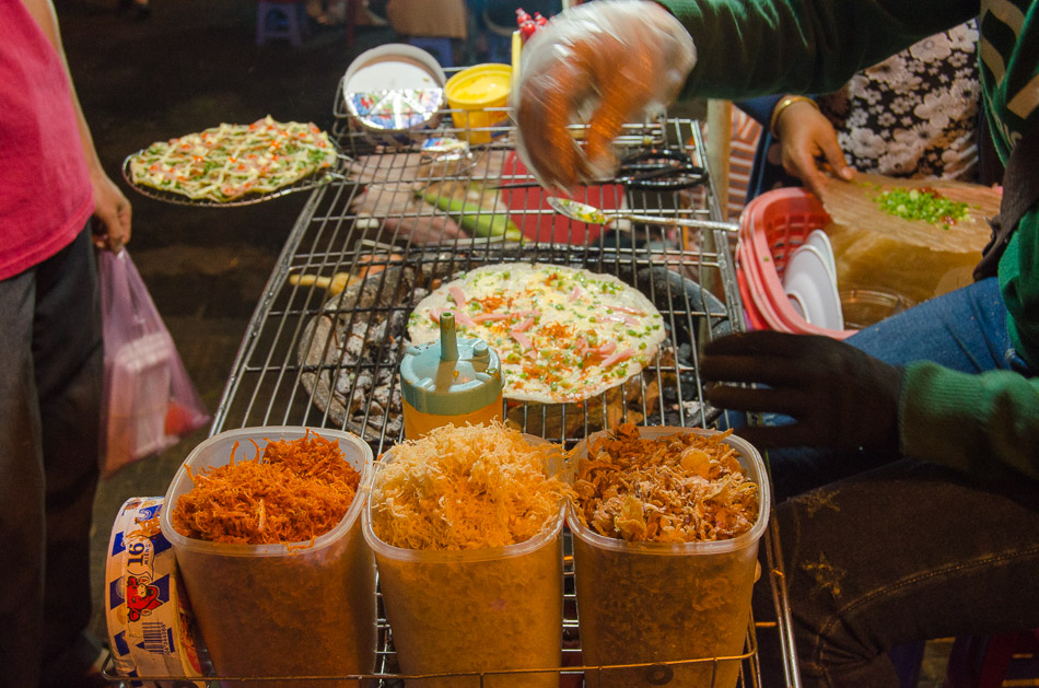 Street food at Dalat night market