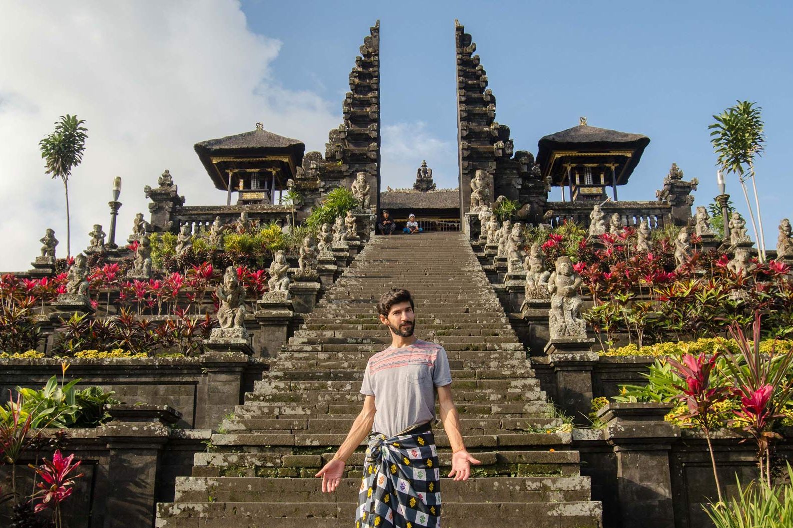 Nuno being a good tourist in Bali.